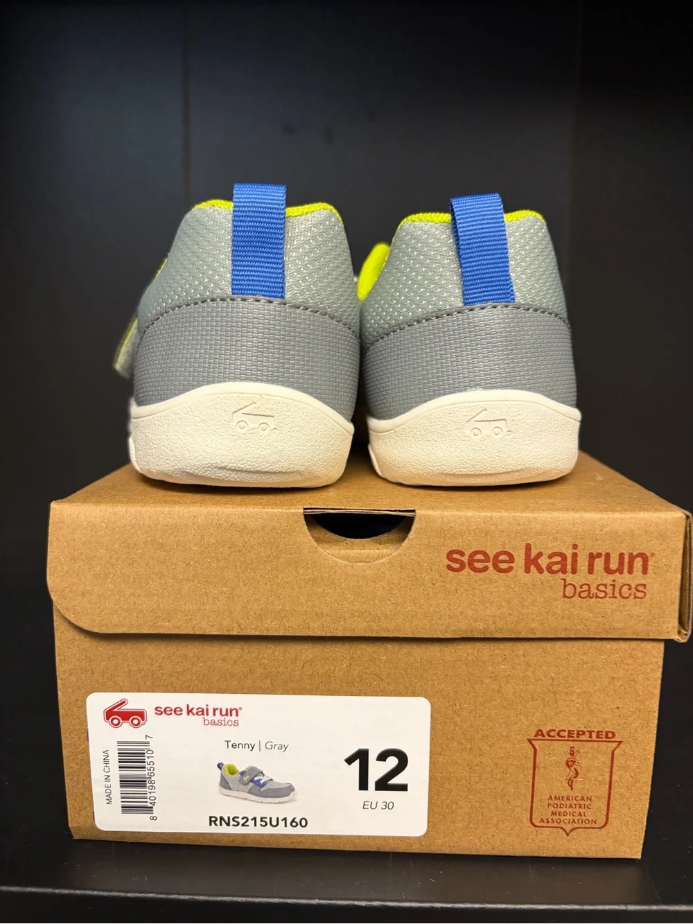 See Kai Run Toddler “Tenny” Gray & Blue Athletic Sneakers